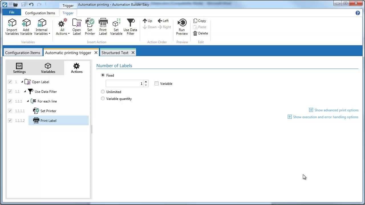 NiceLabel Automation Easy Builder