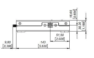 AR60 固定式 UHF RFID 讀取器 外型尺寸 右側