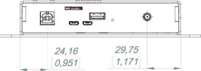 AR70 固定式 UHF RFID 讀取器 外型尺寸 右側
