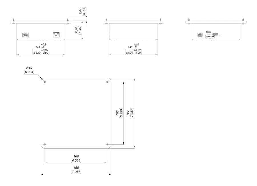 AR70A UHF RFID Reader 尺寸規格