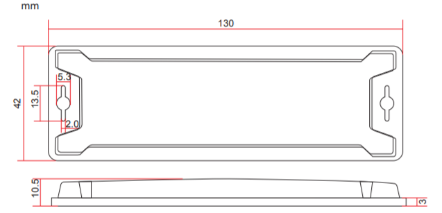 RP2000M UHF RFID Tag 尺寸