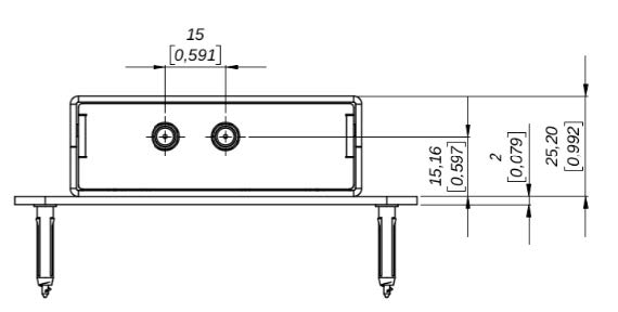AR10 UHF RFID Reader RF連接埠 間距尺寸